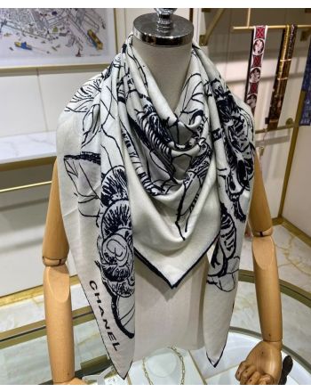 Chanel Women's Camellia Print Scarf