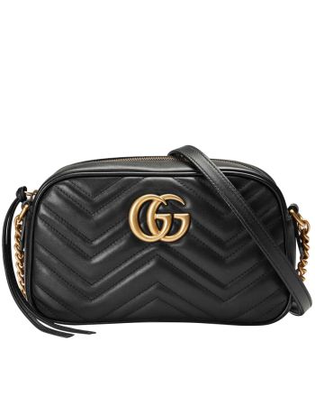 Gucci GG Marmont Matelasse Shoulder Bag 447632 Black