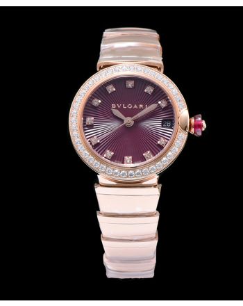 Bvlgari Lvcea Diamonds Automatic Watch Henna